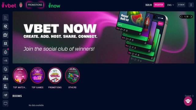 Vbet casino screenshot